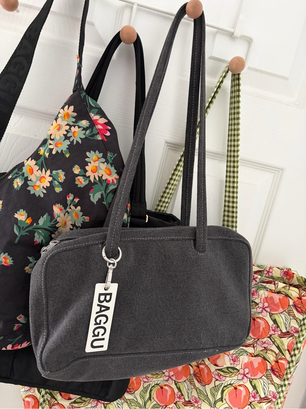 BAGGU denim bowler bag - regular size